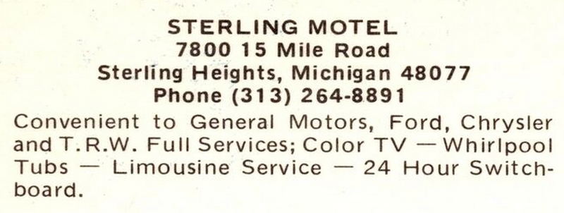 Sterling Motel - Vintage Postcard